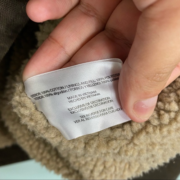 Woolrich Barn Sherpa Lined Jacket Corduroy Collar Sz L - Picture 5 of 11